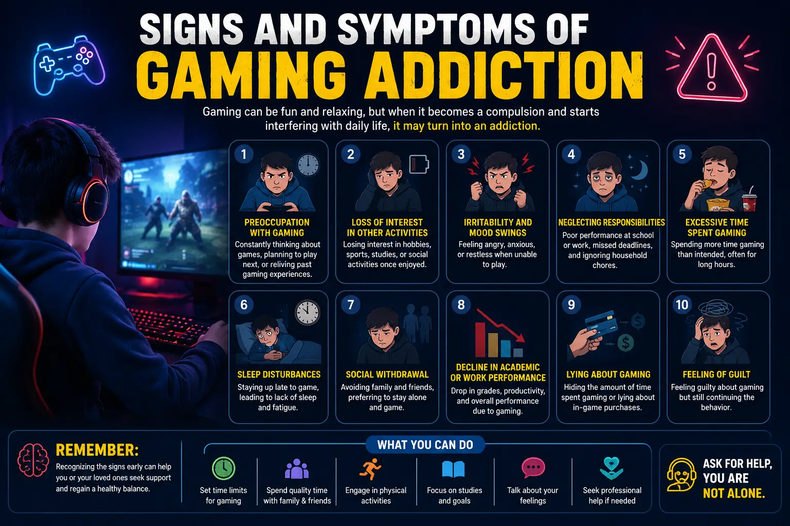 Signs and Symptoms of Gaming Addiction