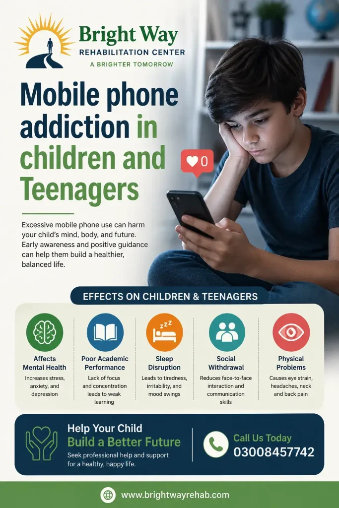Mobile phone addiction in children and Teenagers
